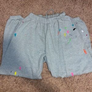 Fashion Paint-stained sweatpants no string